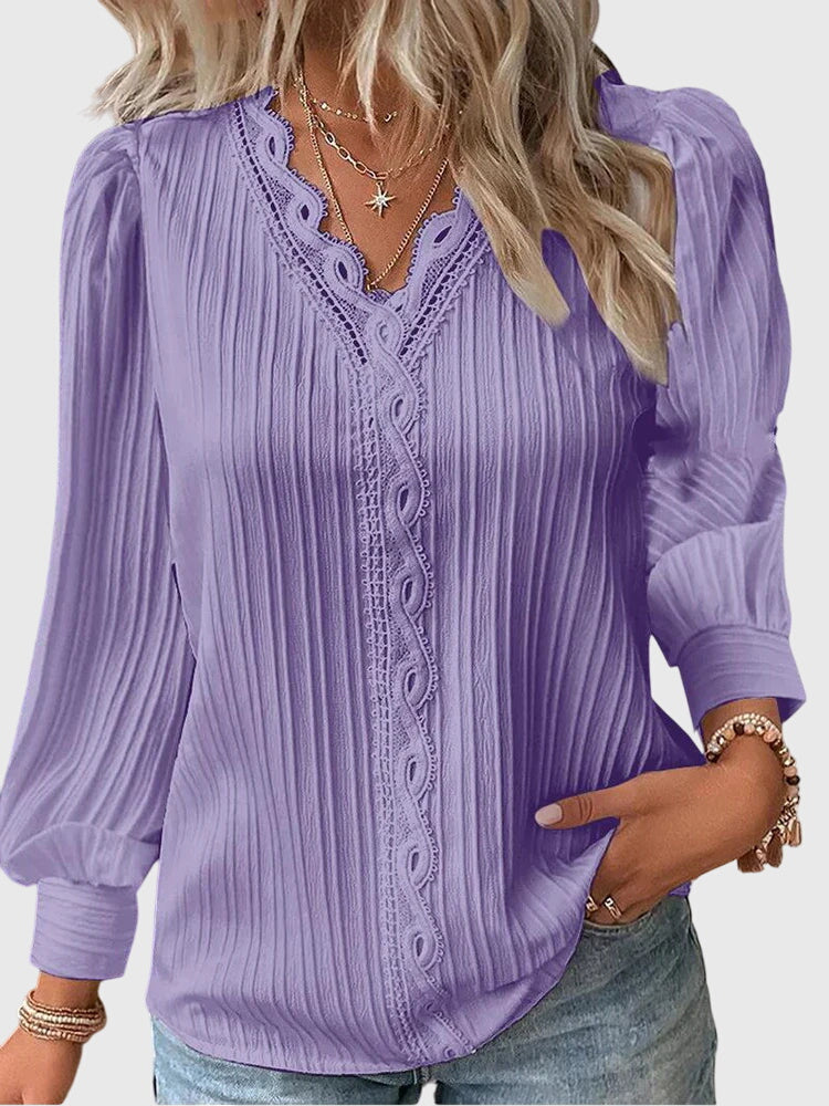 Women's Elegant Knit Sweater – Purple