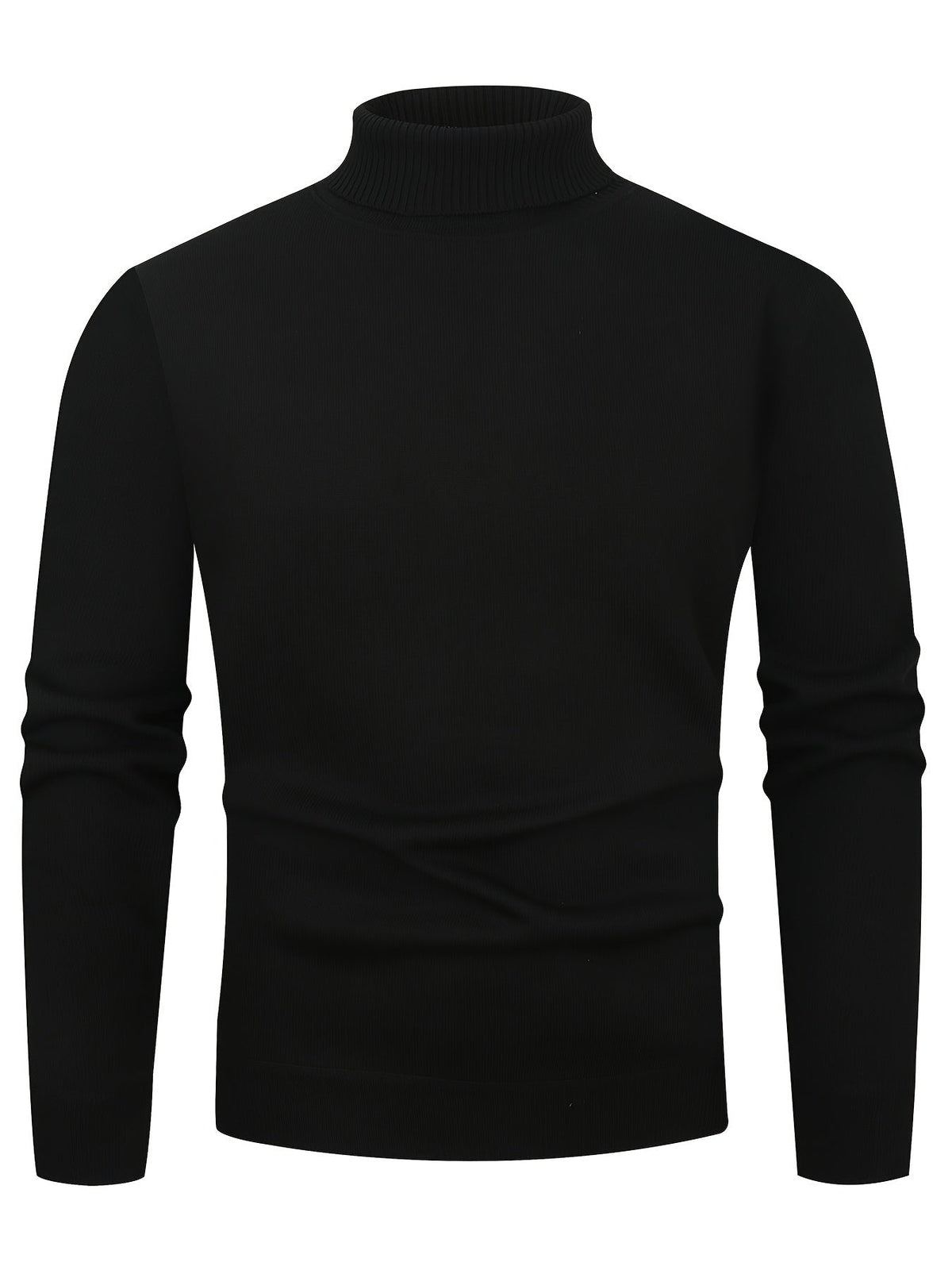 Men's Lined Roll Neck Knit Pullover for Winter – view 3