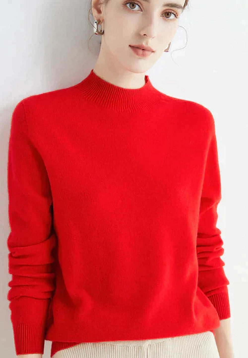 Women's Everyday Knit Pullover – Red