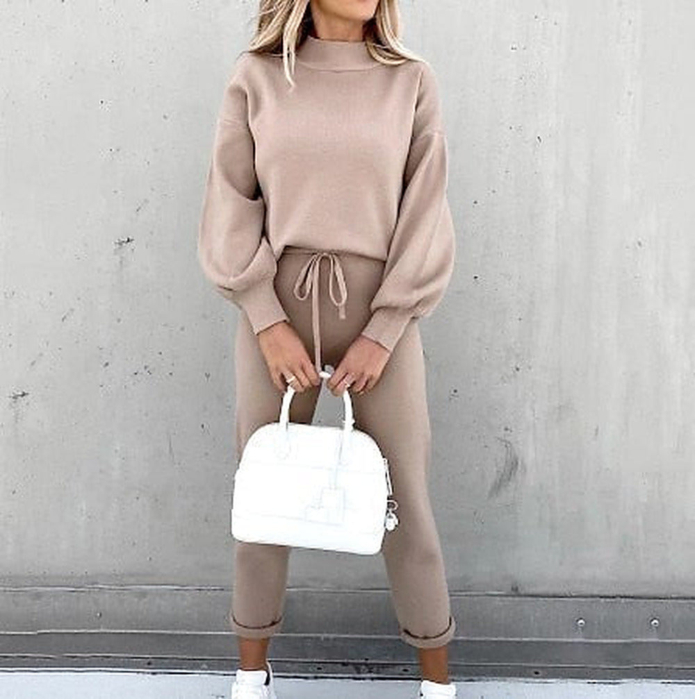 Women's Trousers and Sweater Knit Warm Two Piece Set – view 10