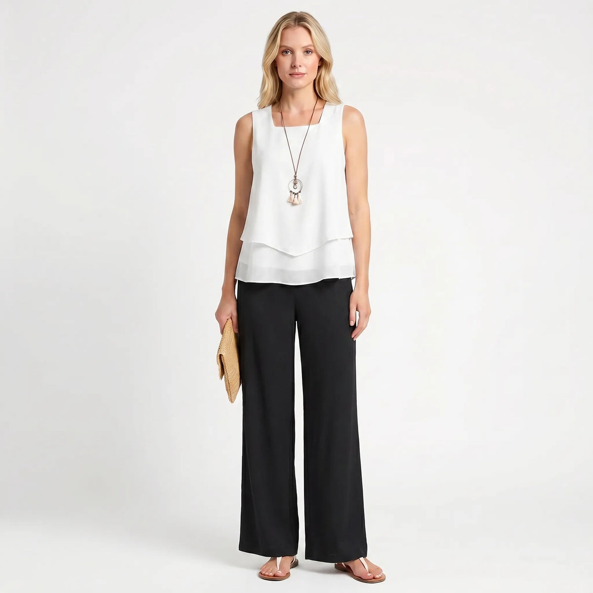 Women's Top and Wide-Cut Pants Set – view 9