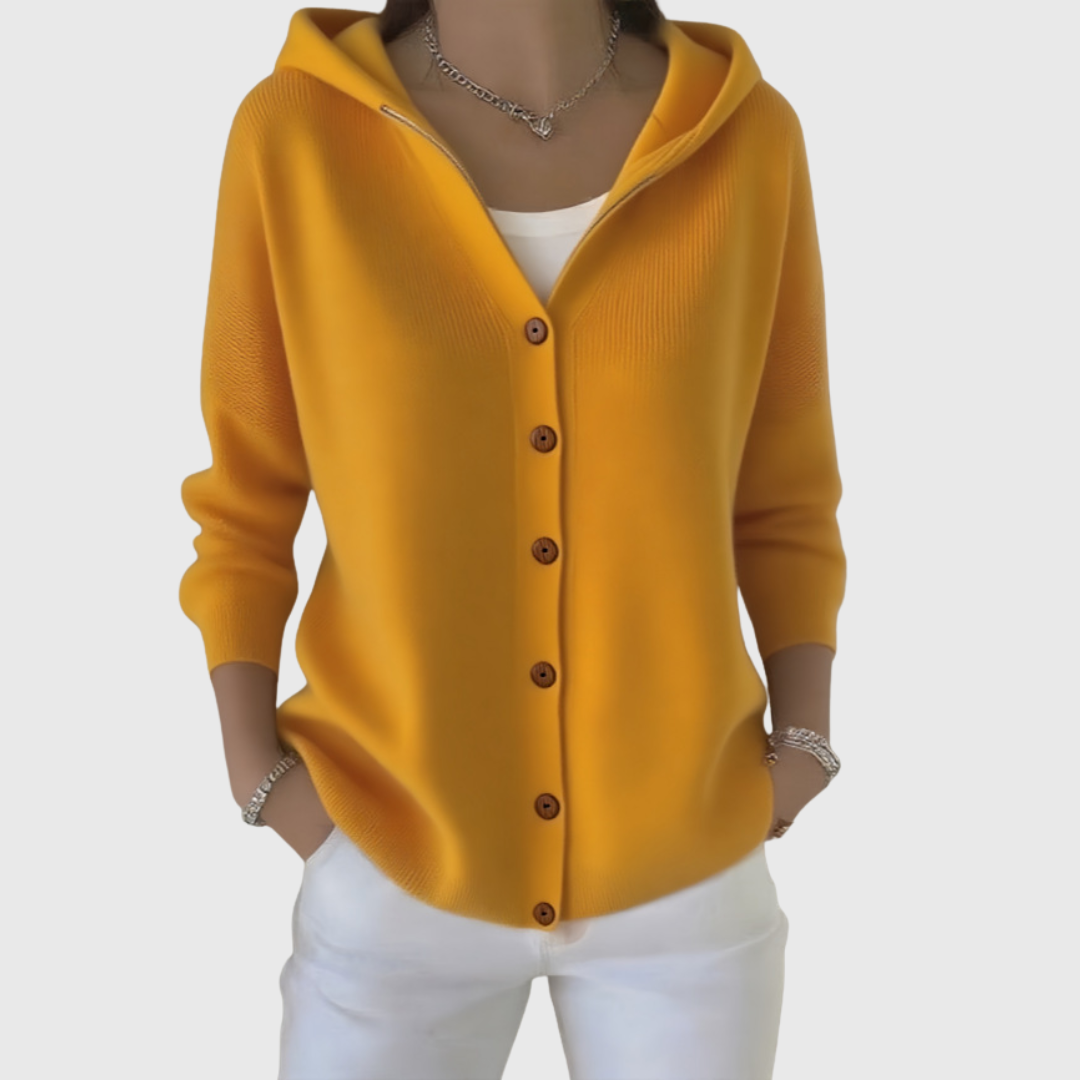 Women's Hood-Detail Button-Up Knit Cardigan – view 7