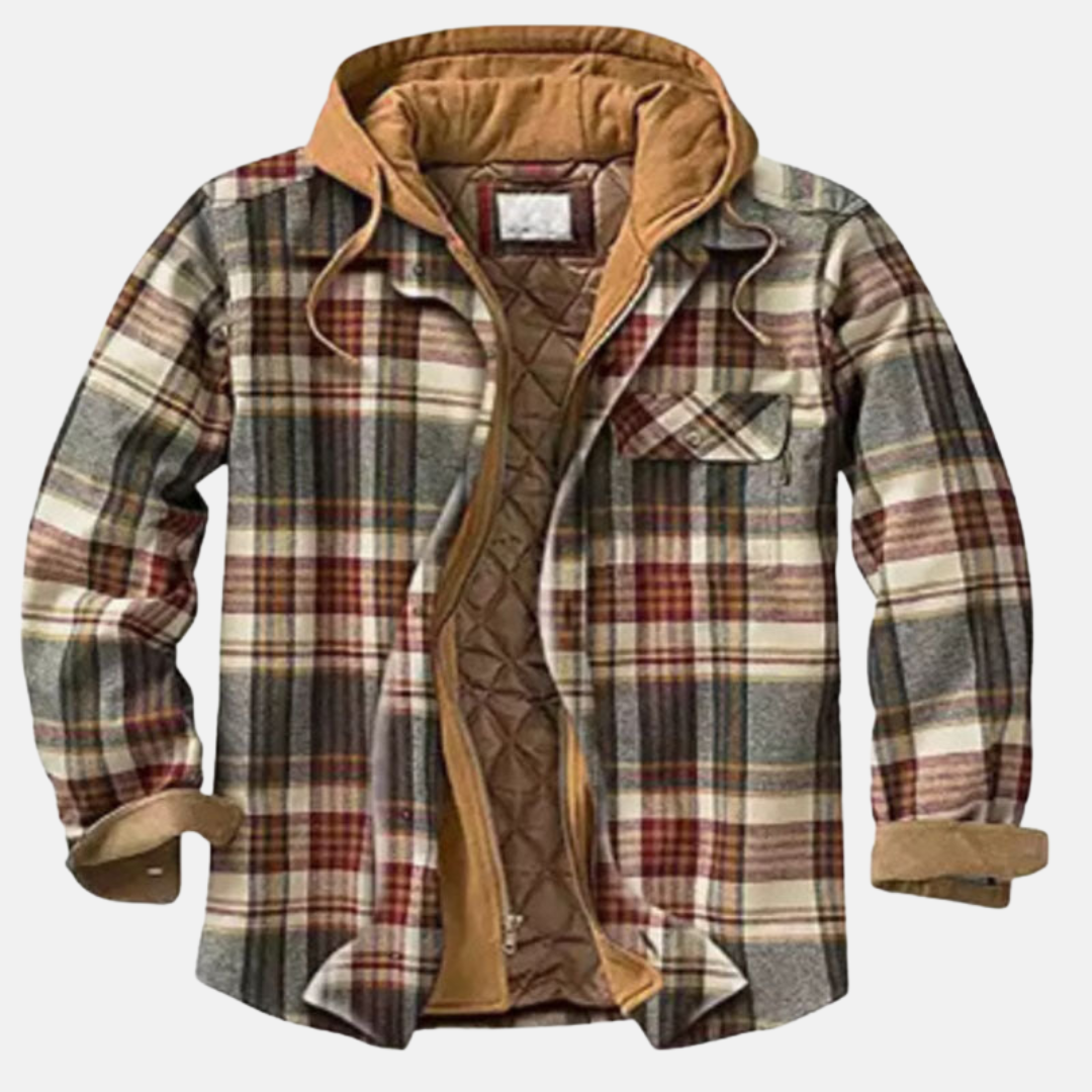 Men's Padded Hood-Detail Overshirt Jacket – view 9