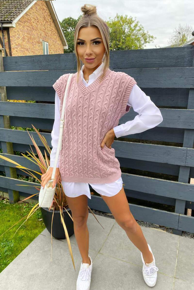 Women's Cable-Knit Two-Piece Set for Work – view 4