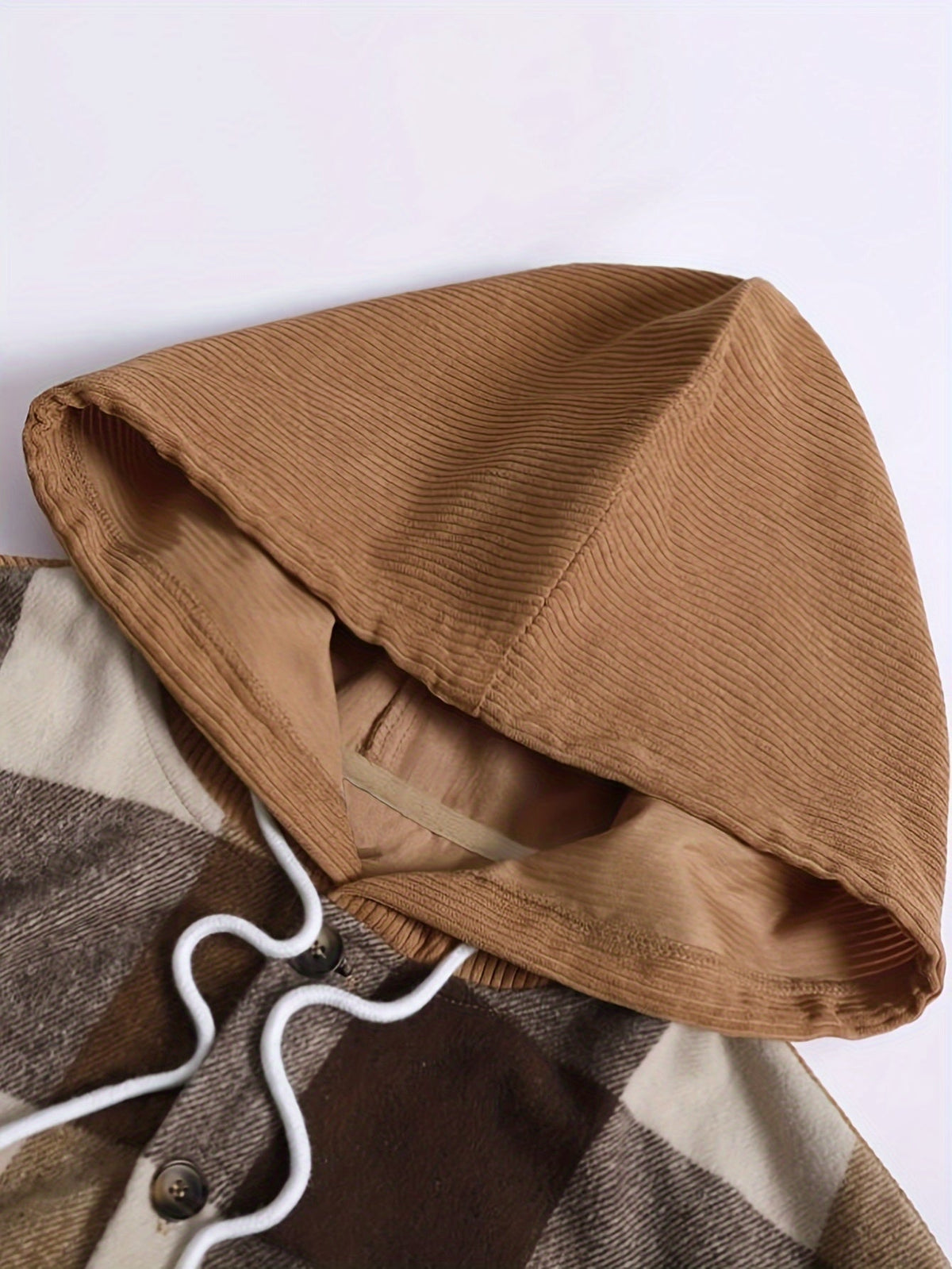 Men's Checked Hood-Detail Overshirt Jacket – view 4