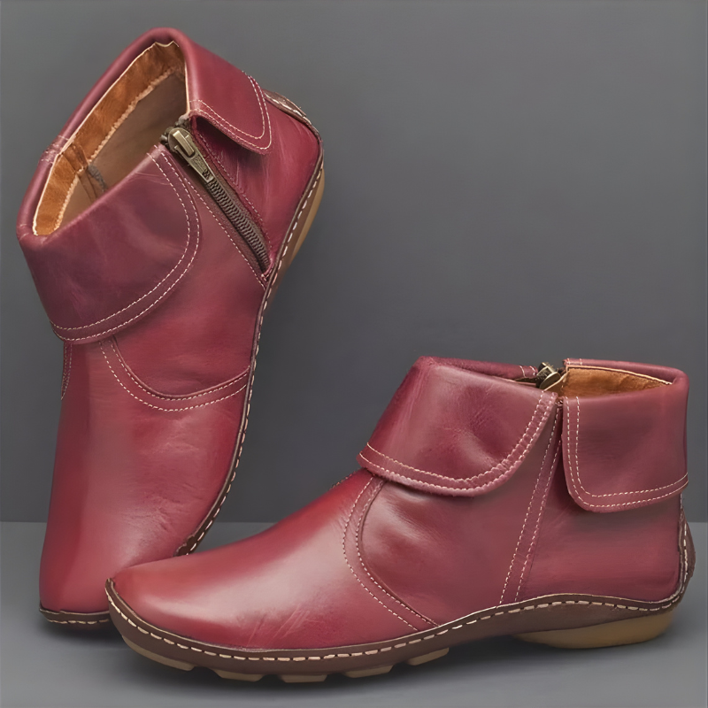 Women's Weatherproof Support Boots with Arch Support – Red