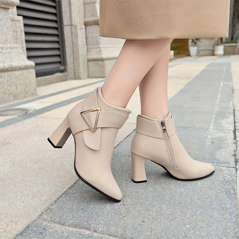 Women's Pointed-Toe Booties with Buckle Accent – view 2
