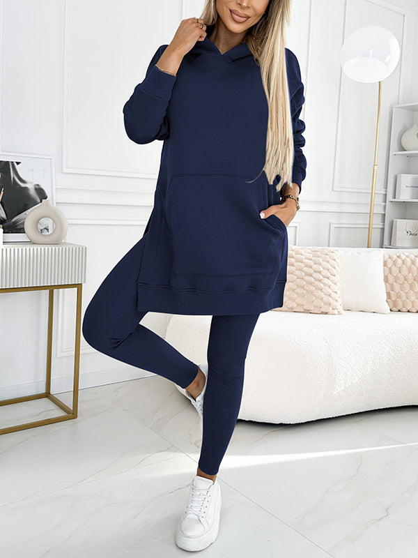 Women's Longline Hoodie and Leggings Set for Weekends – view 7