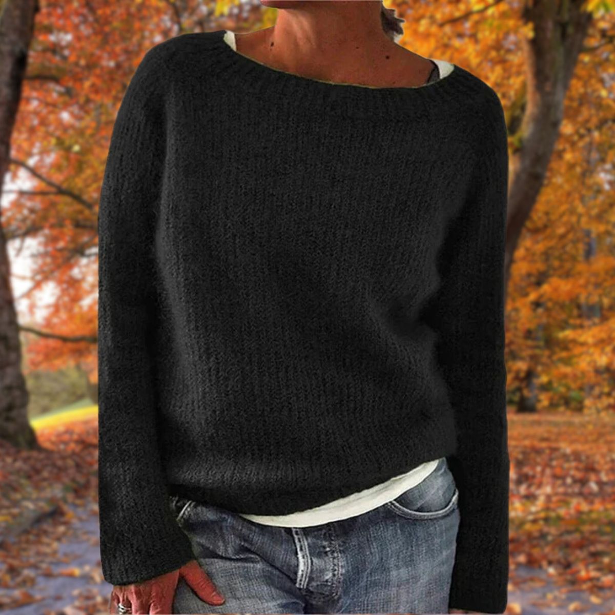 Women's Merino Wool Pullover – Black