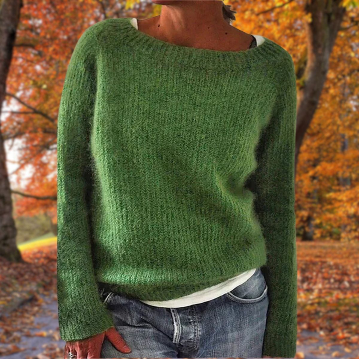 Women's Merino Wool Pullover – Green