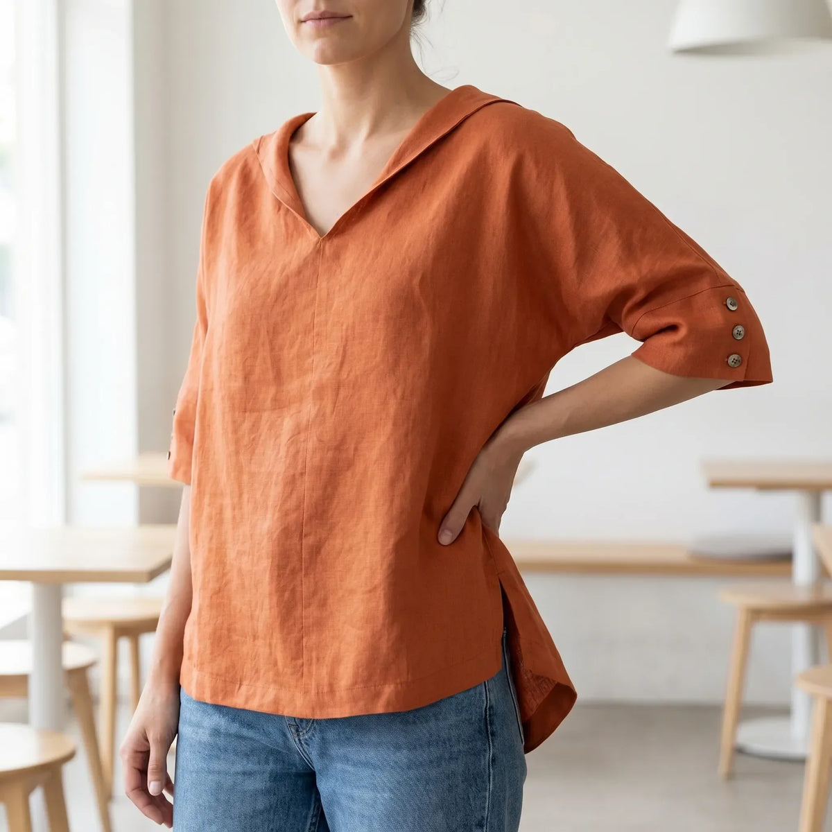 Women's V Neck Everyday Top – view 2