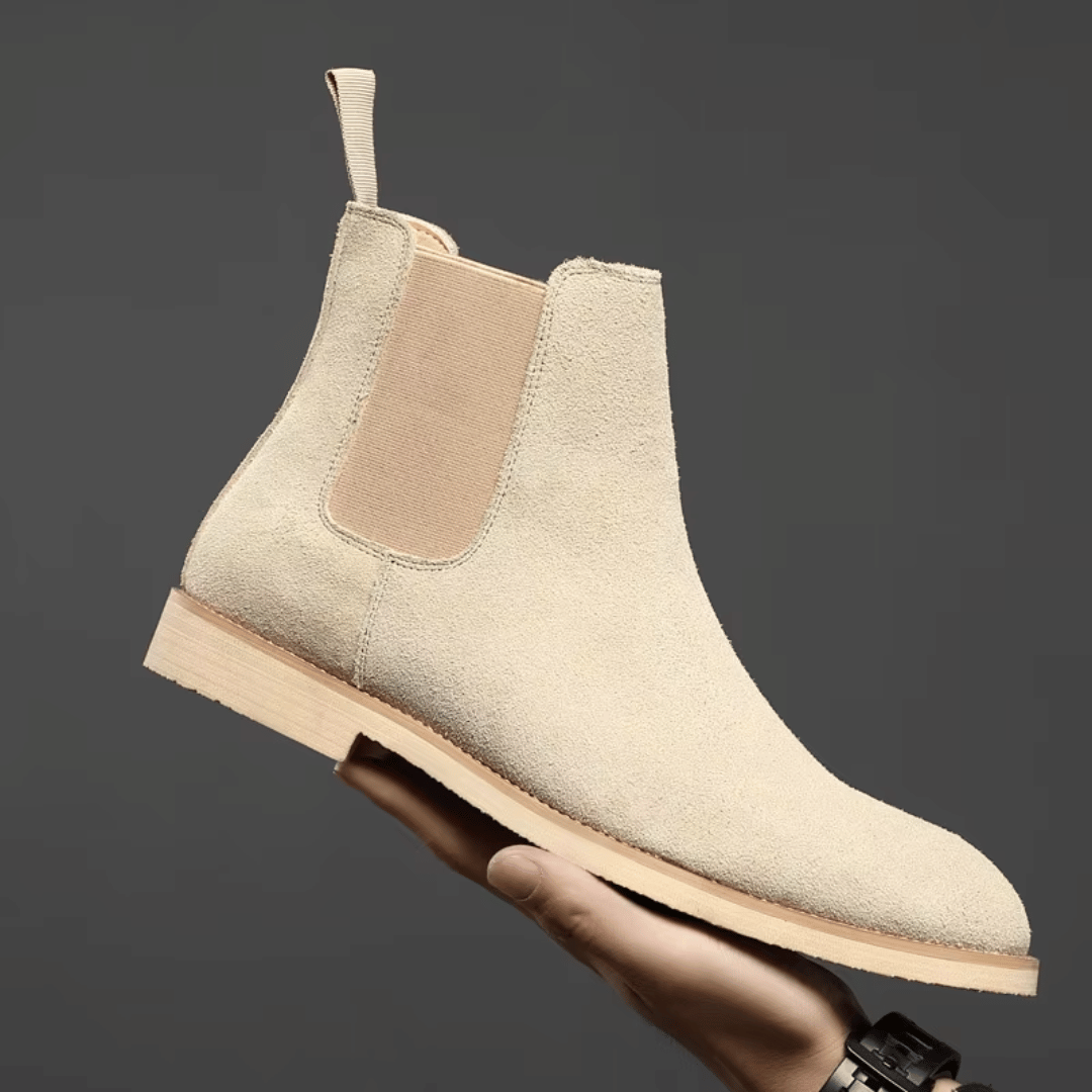Men's Suede-Finish Chelsea Boots with Elastic Side Panels – view 1