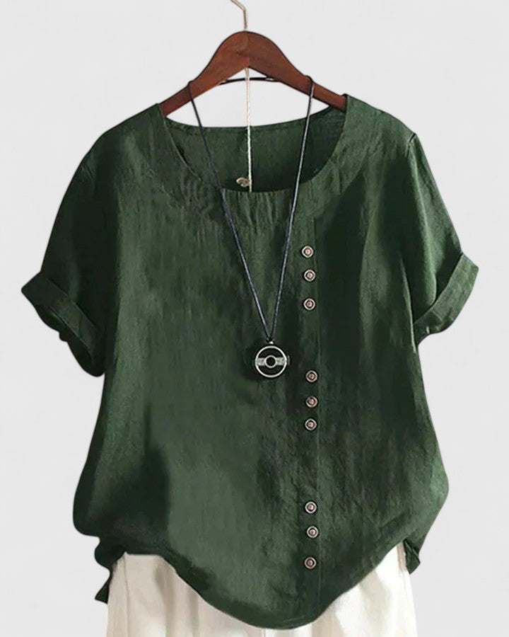 Women's Comfortable Short-Sleeve Blouse for Weekends – view 2