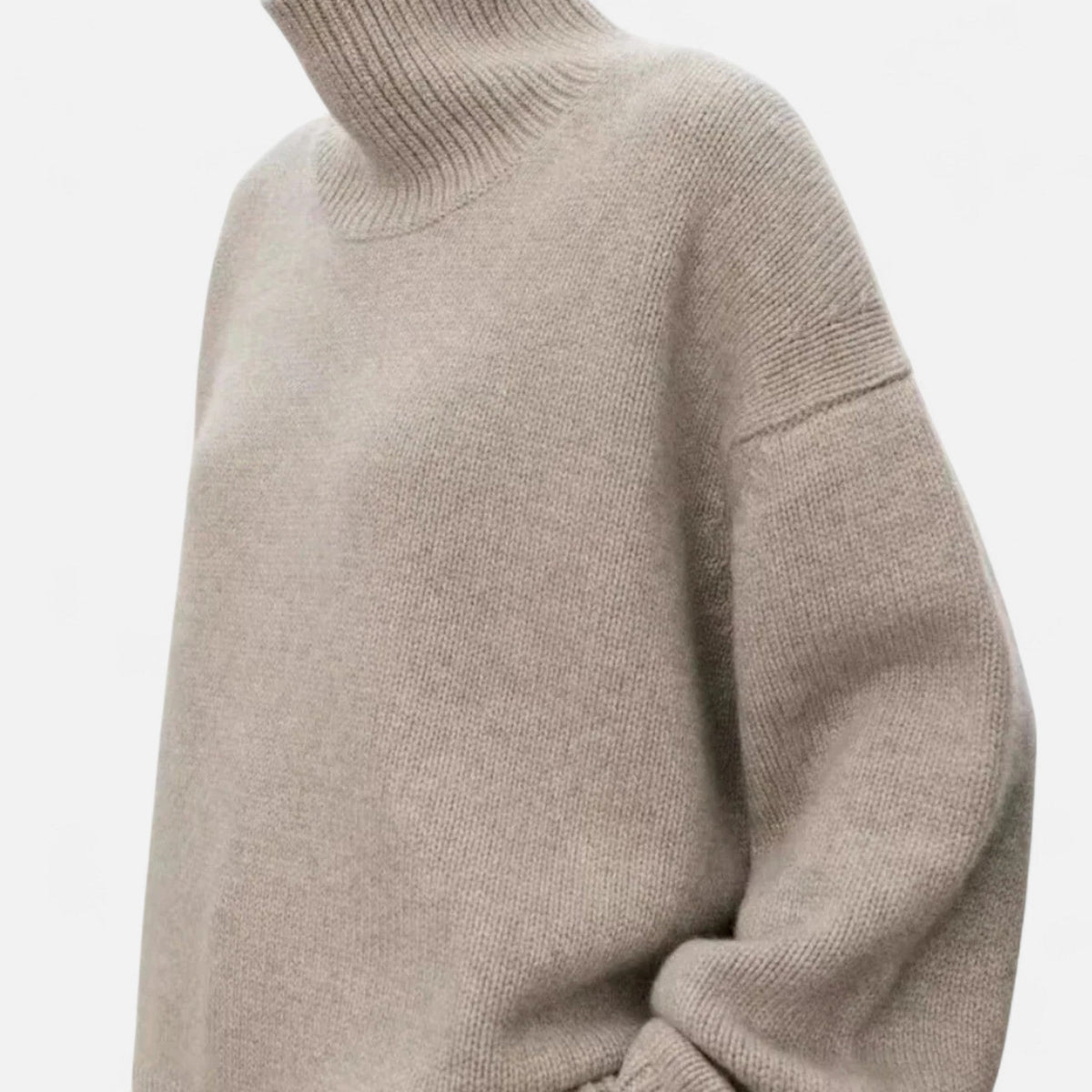 Women's Wool Roll-Neck Pullover – Khaki