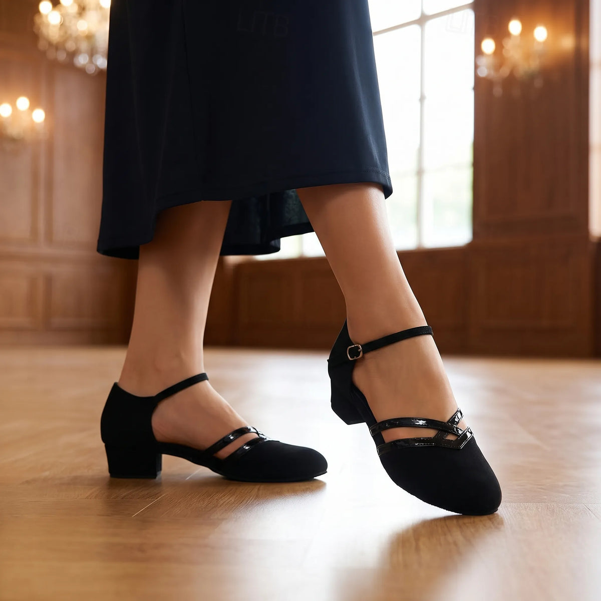 Women's Ankle Strap Dance Heels for Layering – view 2