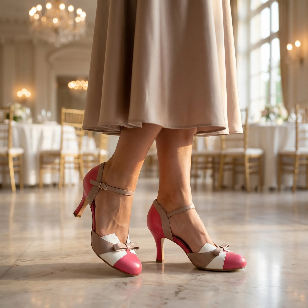 Women's Bow Ankle Strap Pumps for Evening Wear – view 2