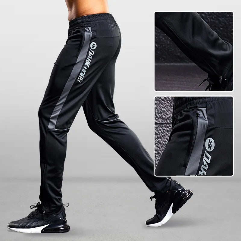 Men's Slim-Tapered Jogger Pants with Zip Pockets – Gray