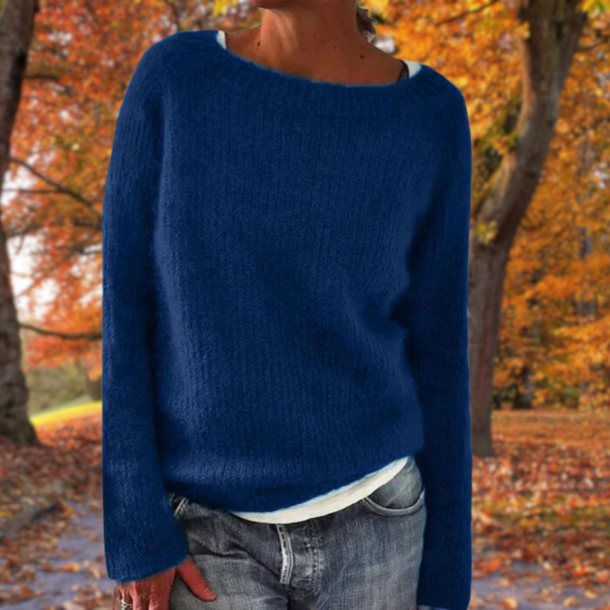 Women's Merino Wool Pullover – Blue