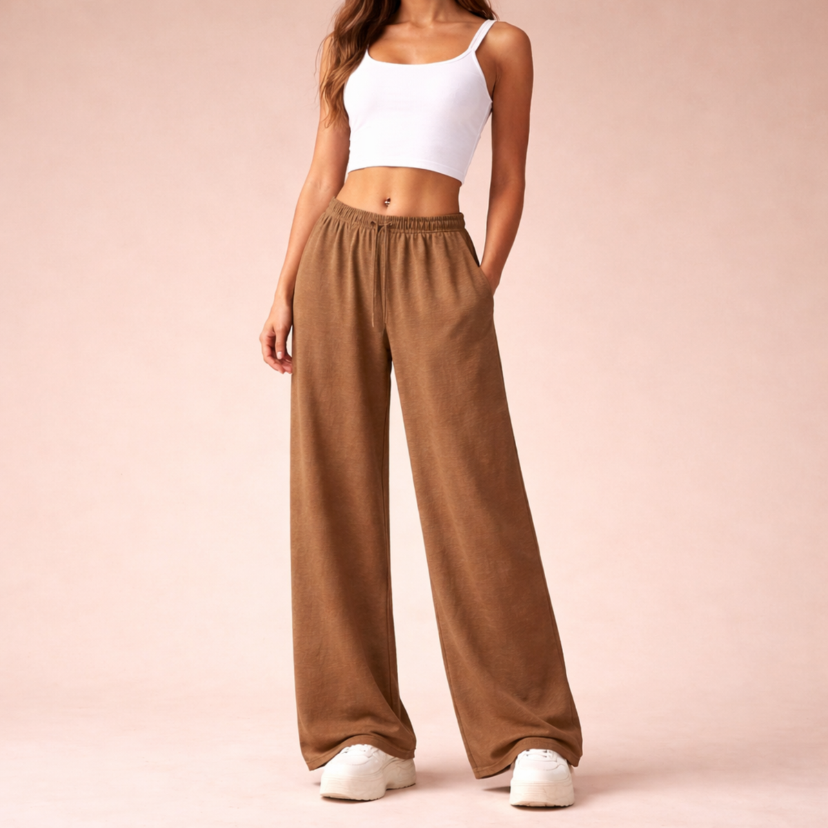 Women's Flared-Leg Tie-Waist Joggers – view 8