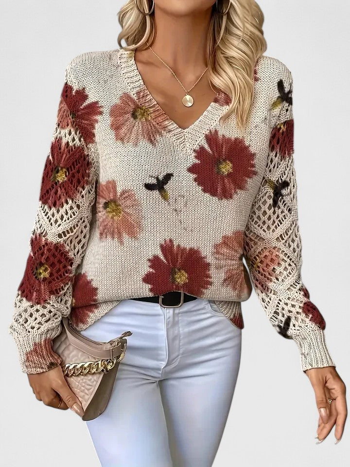 Women's Elegant Knit Cardigan for Everyday Wear – Red