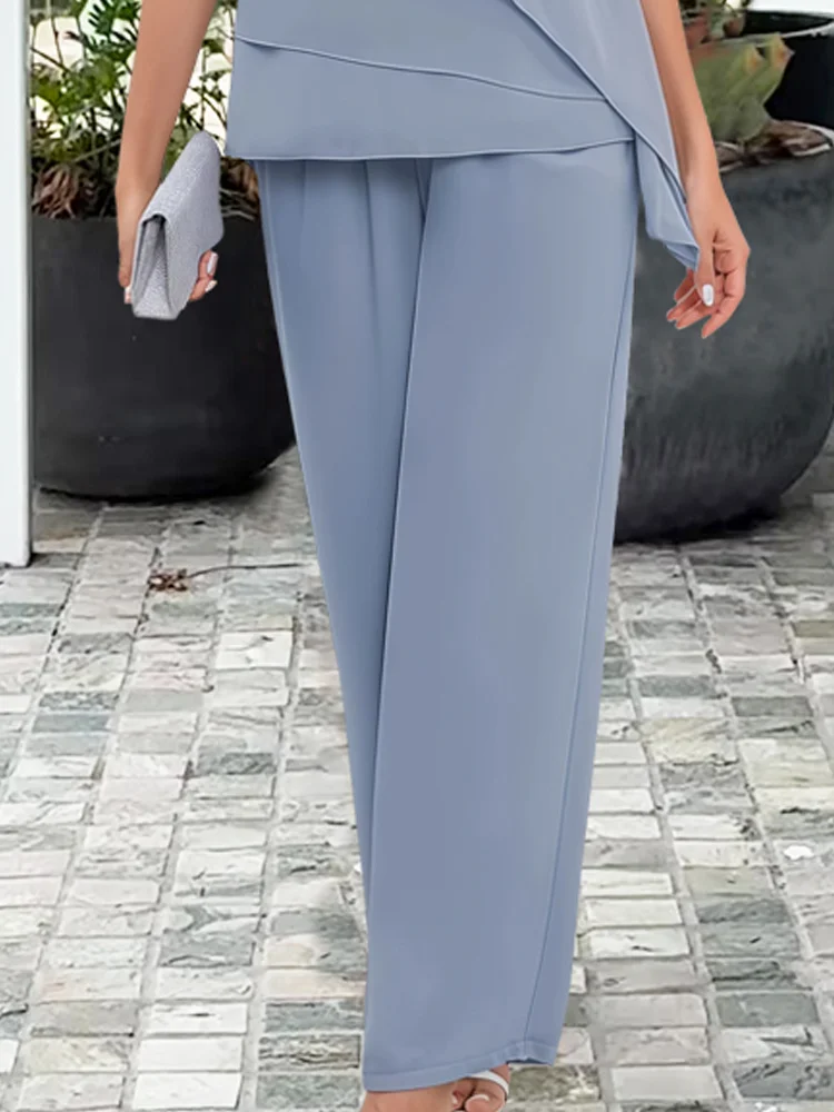 Women's Draped Overlay Two Piece Pants Set for Layering – view 3