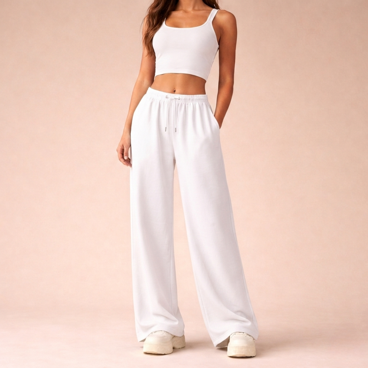 Women's Flared-Leg Tie-Waist Joggers – view 9