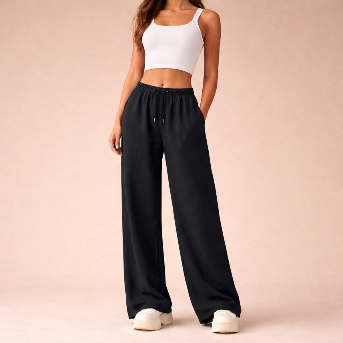 Women's Flared-Leg Tie-Waist Joggers – view 10