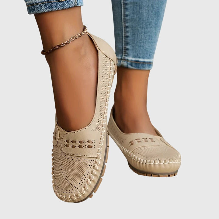 Women's Light-Weight Easy-On Support Shoes – Beige