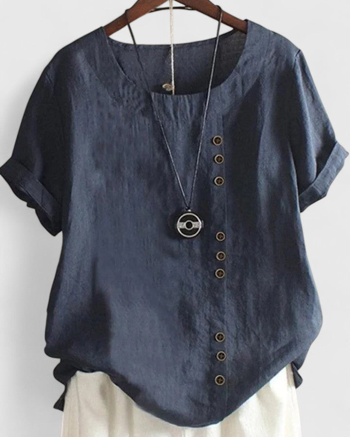 Women's Comfortable Short-Sleeve Blouse for Weekends – view 3