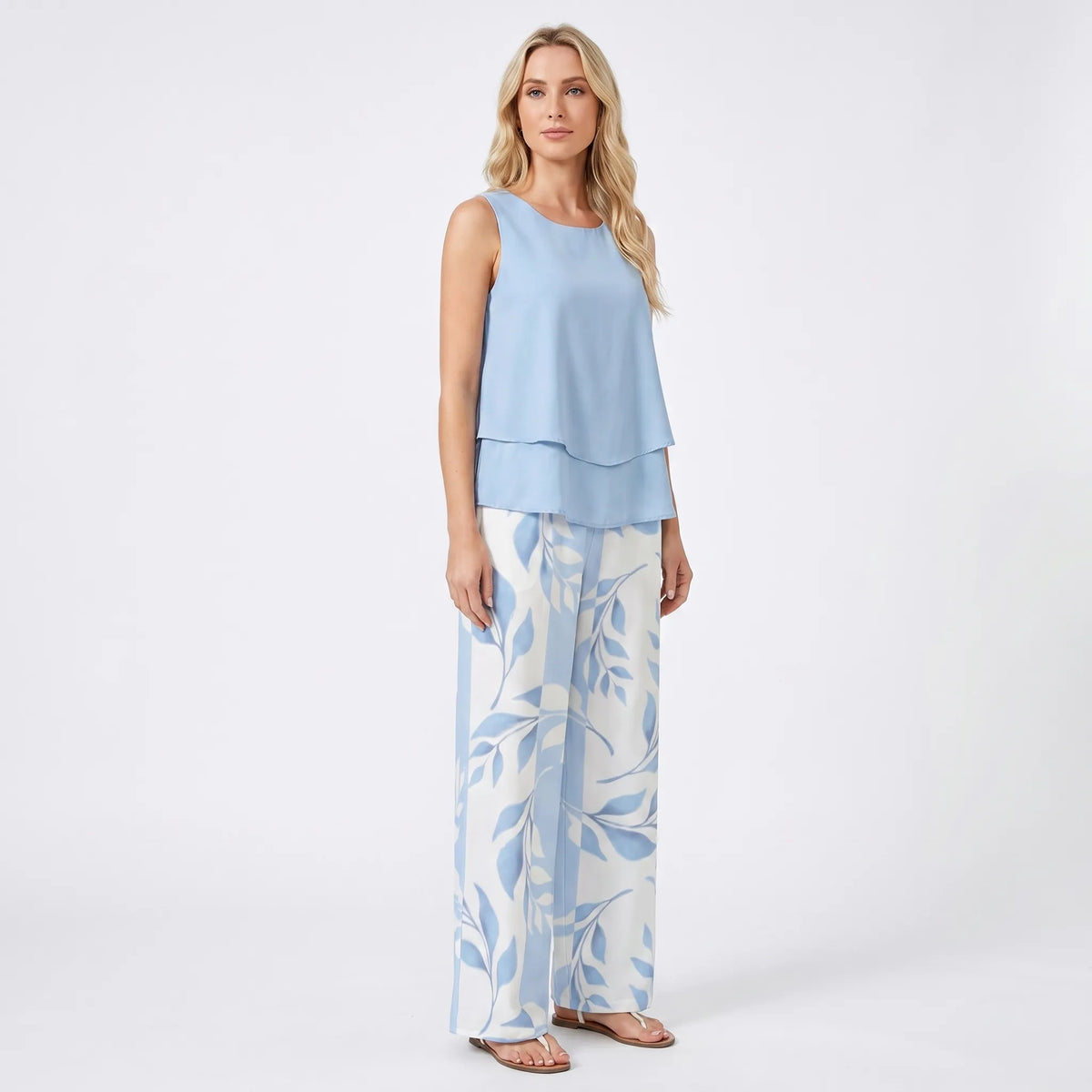 Women's Top and Wide-Cut Pants Set – view 3