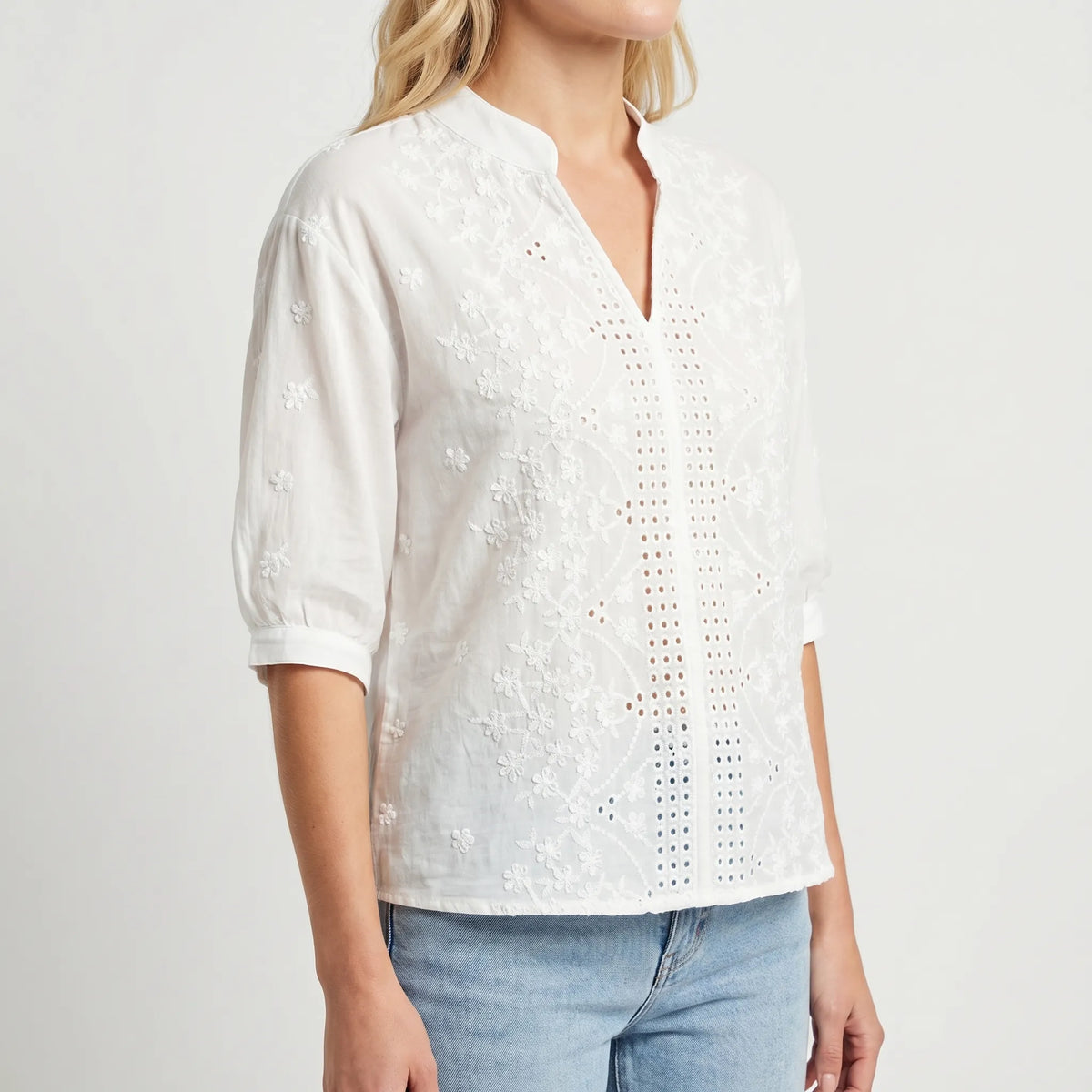 Women's Warm-Weather V Neck Blouse – view 3