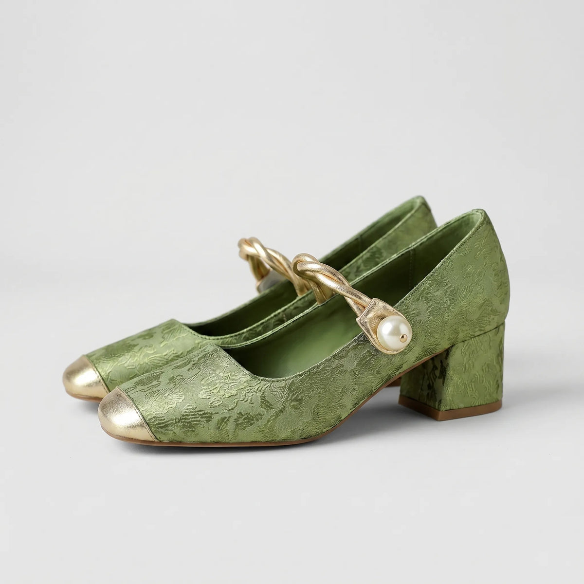 Women's Pearl Strap Block Heels for Layering – view 3