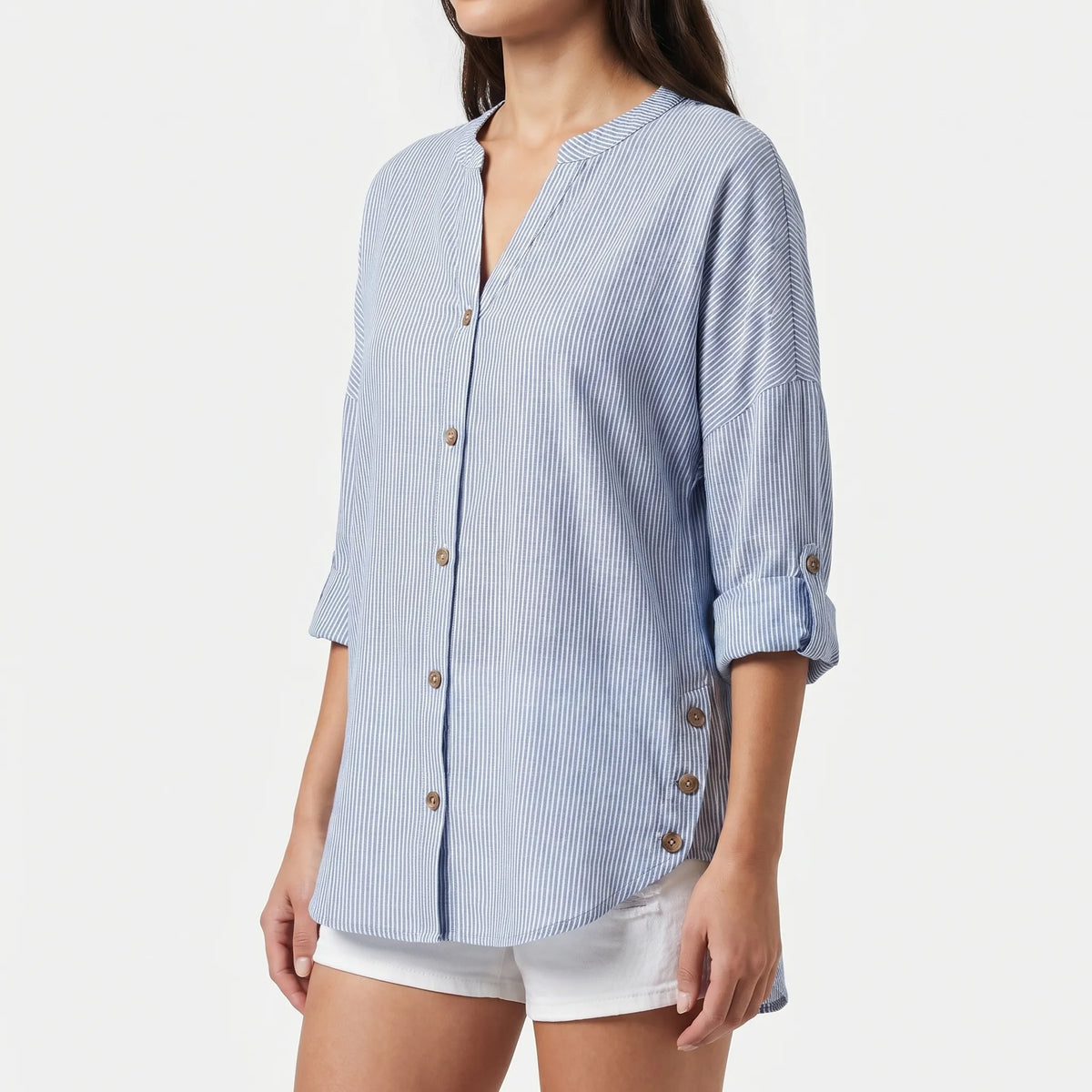 Women's Stripe-Detail Tunic Blouse – view 3