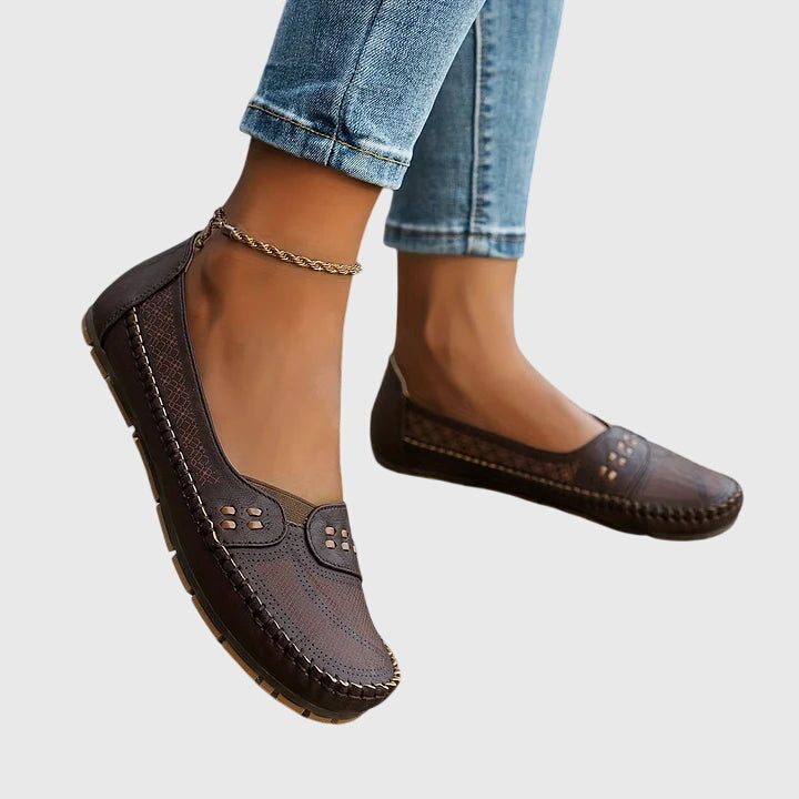 Women's Light-Weight Easy-On Support Shoes – Coffee