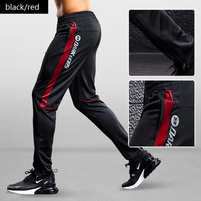 Men's Slim-Tapered Jogger Pants with Zip Pockets – Red