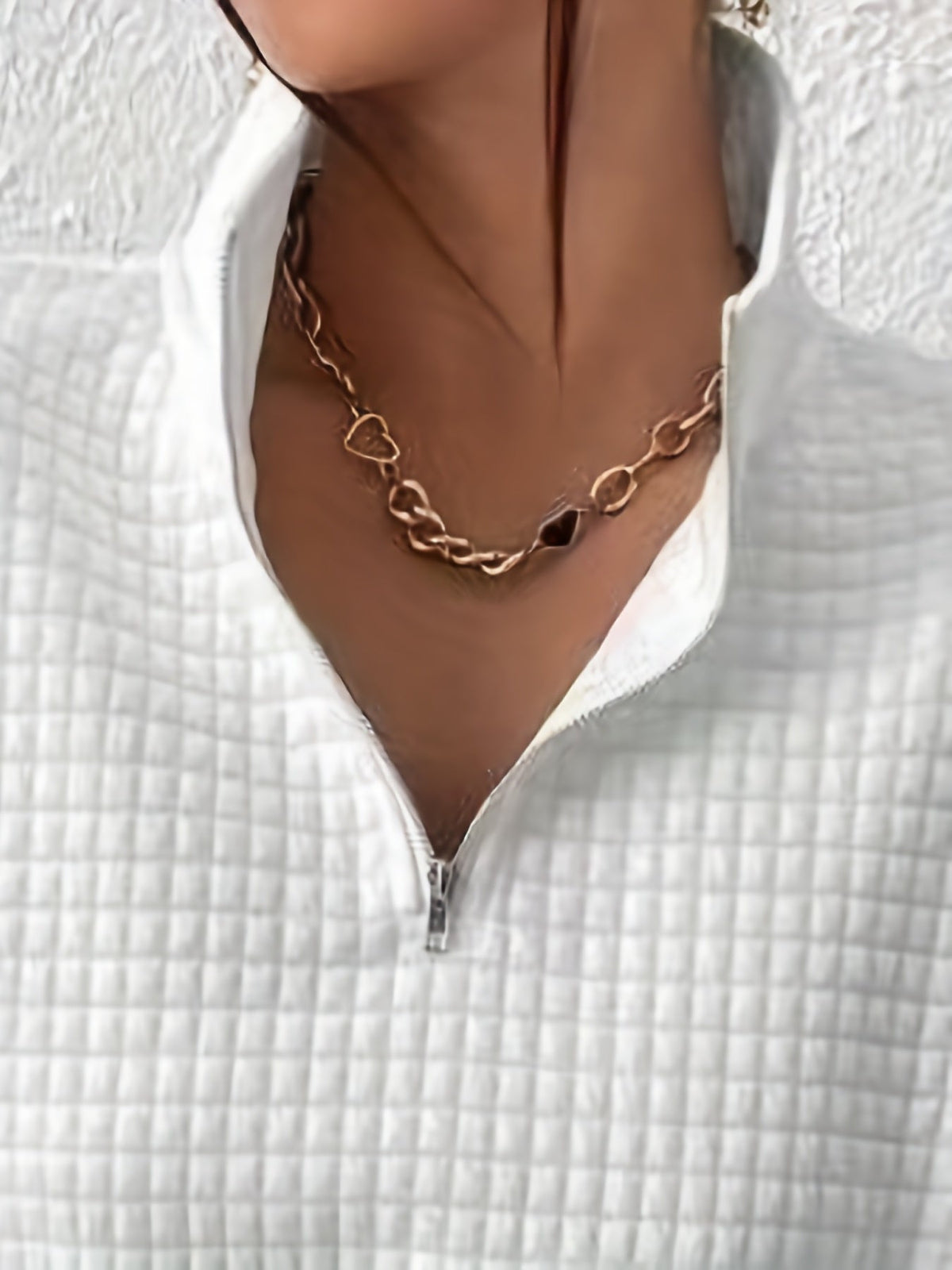 Women's Half-Zip Stand Collar Textured Knit Sweater for Layering – view 9