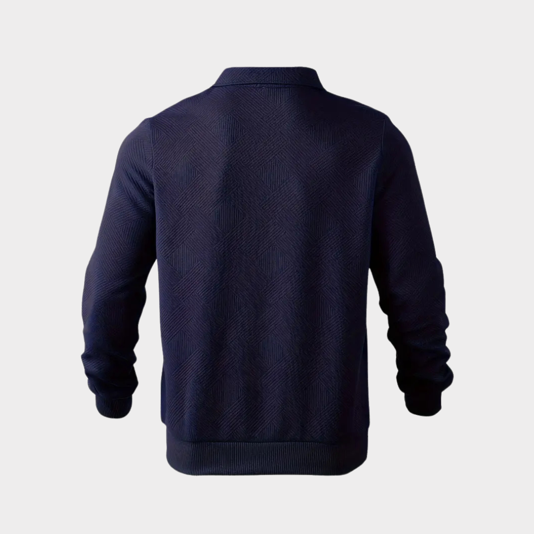 Men's Textured Half-Zip Sweatshirt for Work – view 10