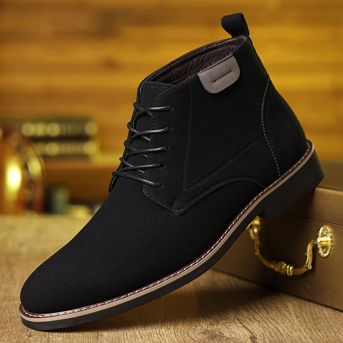 Men's Laced Ankle Boots – Black