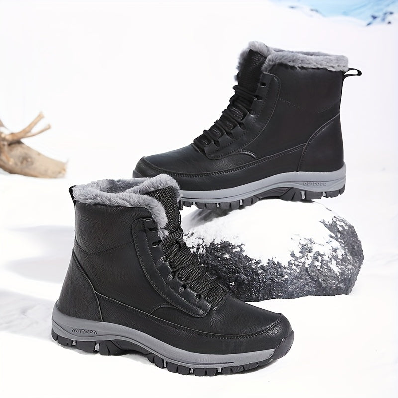 Men's Plush Lined Laced Cold-Weather Boots – view 4