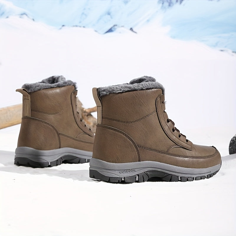 Men's Plush Lined Laced Cold-Weather Boots – view 5