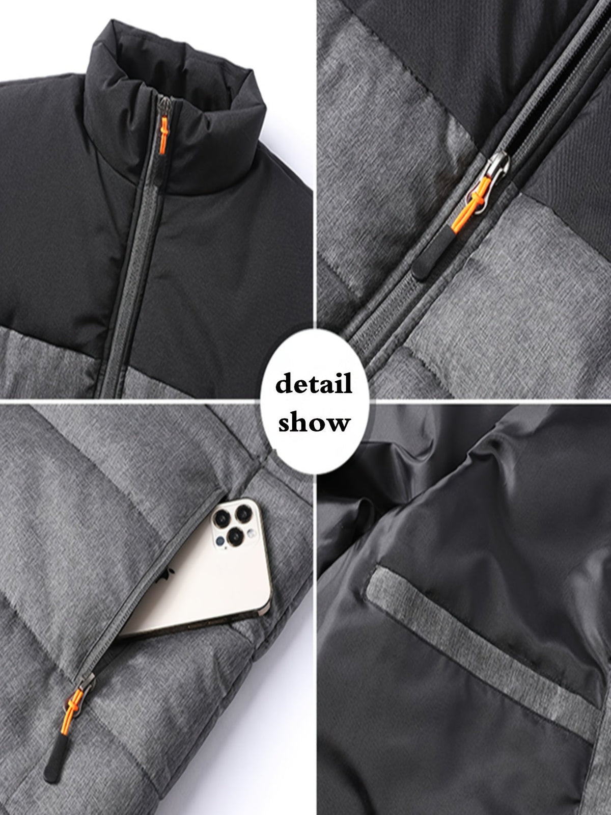 Men's Padded Thermal-Lined Stand Collar Vest – view 3