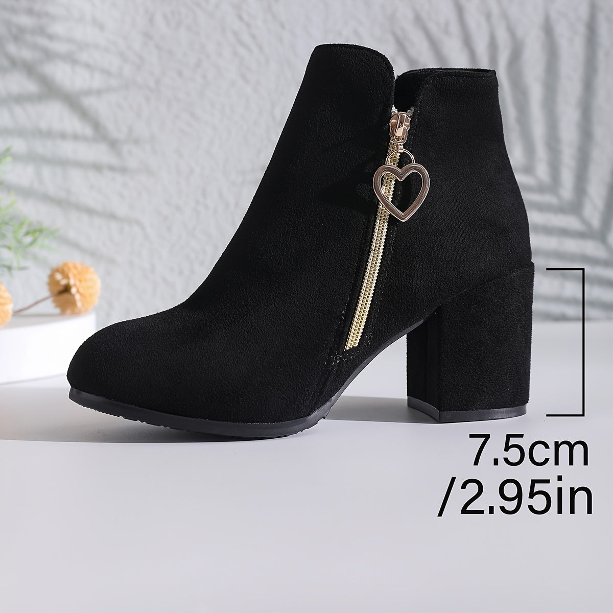 Women's Round-Toe Booties with Charm Detail – view 5