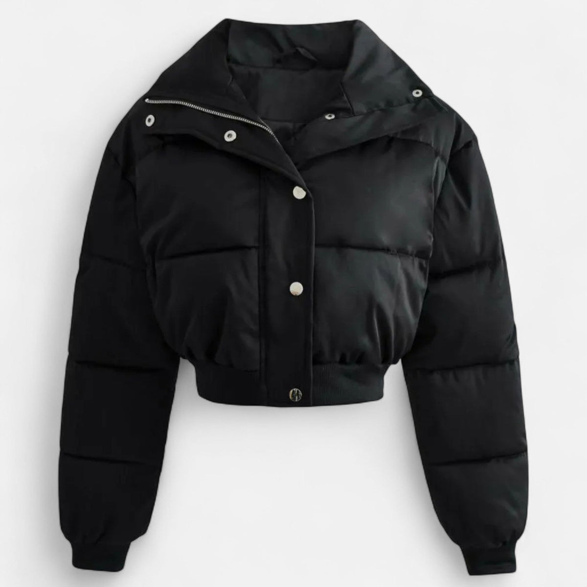 Women's Loose-Fit Polyester Jacket for Work – Black