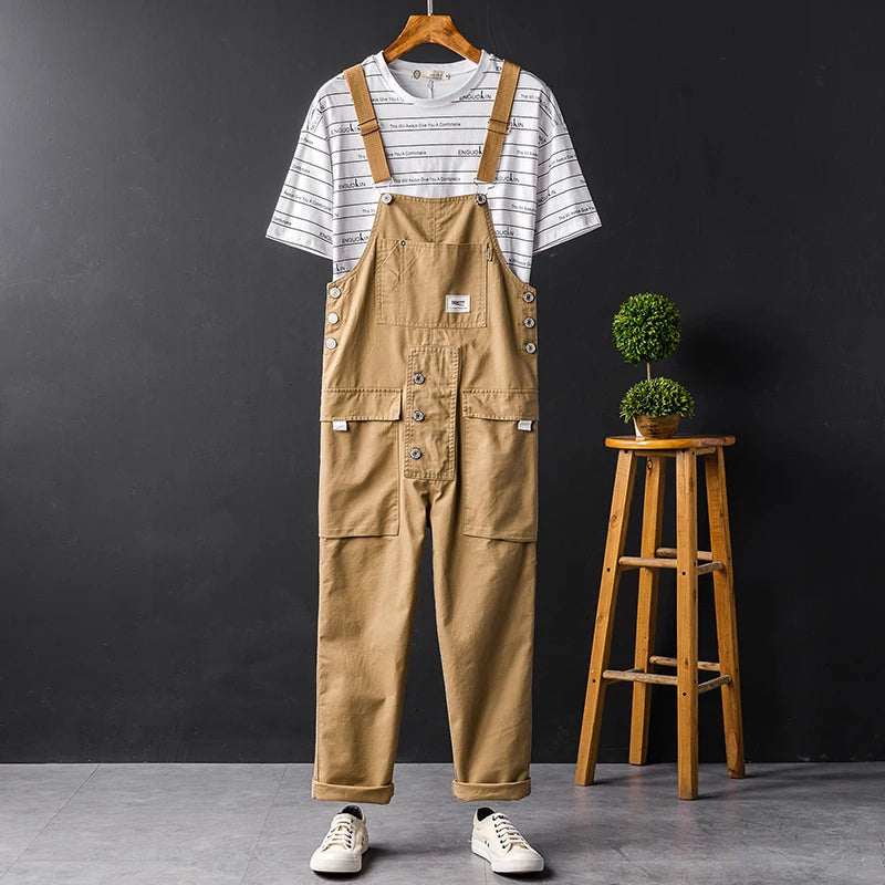 Men's Utility Cargo Bib Overalls for Fall – view 7
