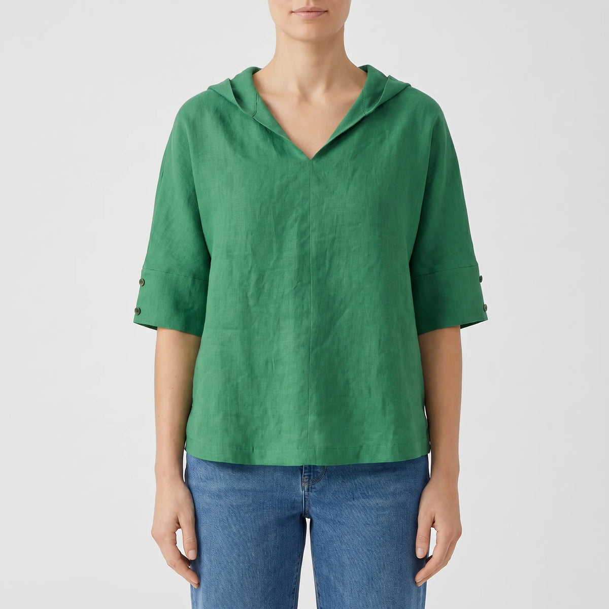 Women's V Neck Everyday Top – Green