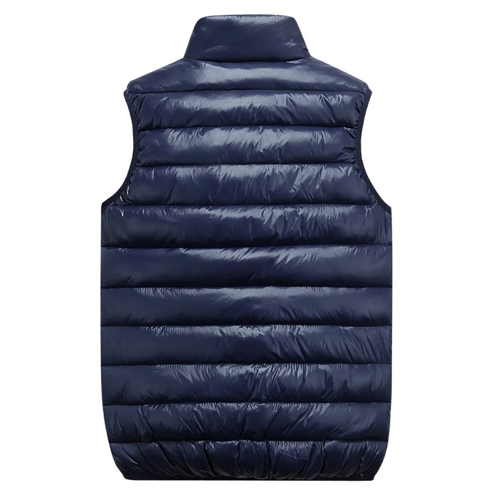 Men's Thermal-Lined No-Sleeve Vest with Full Zip Front – view 2