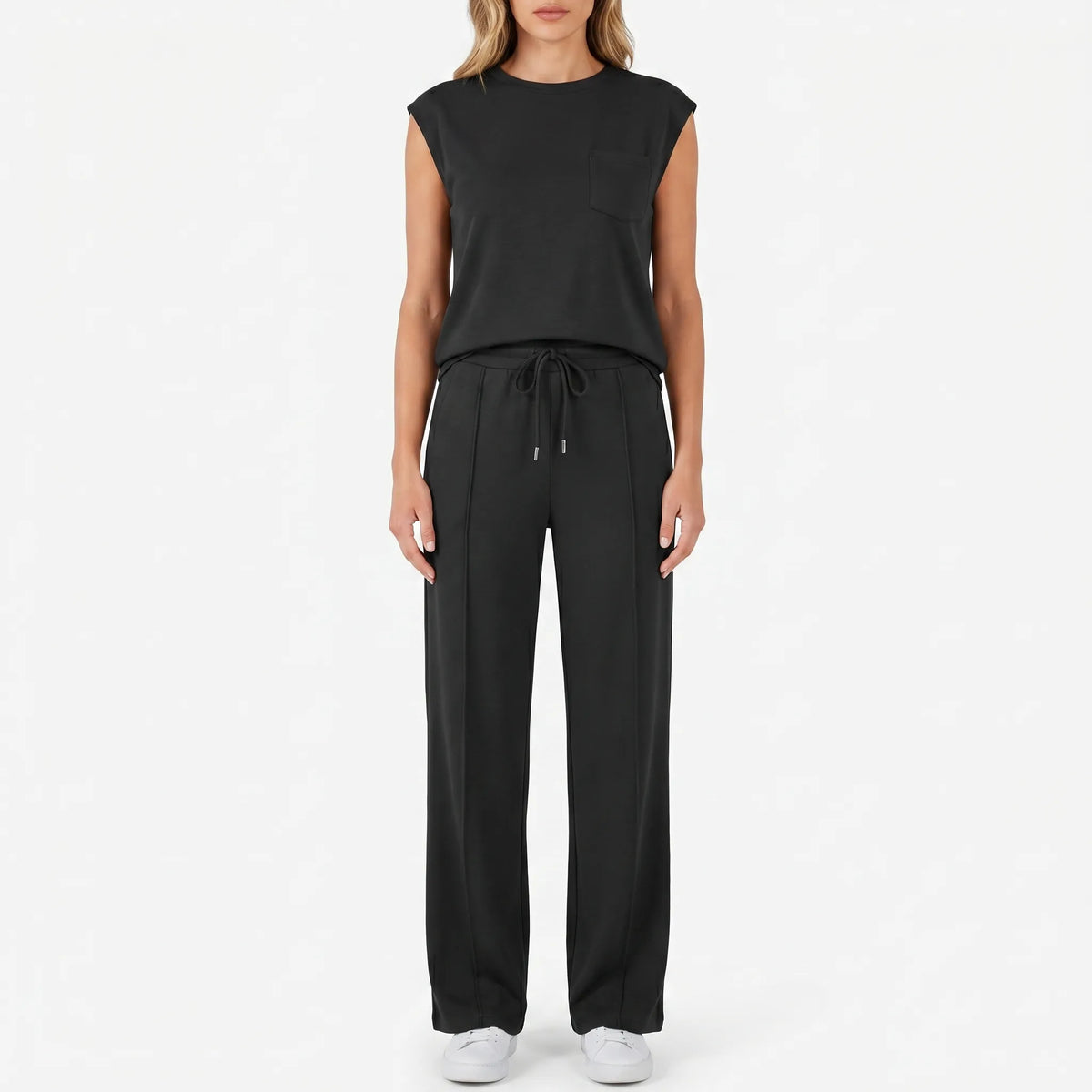Women's Top and Pants Set for Work – Black