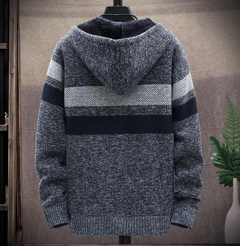 Men's Light-Weight Longline Hood-Detail Knit Cardigan – view 5