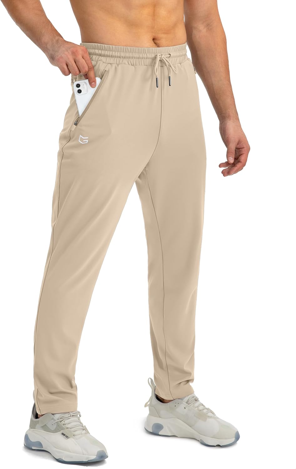 Men's Slim-Tapered Stretchy Joggers – view 9