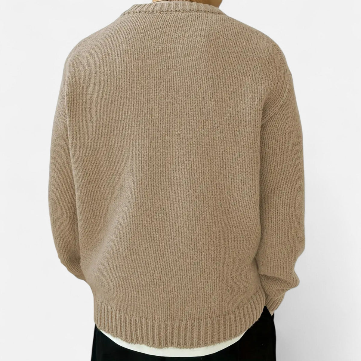 Men's Solid Crewneck Knit Sweater – view 7